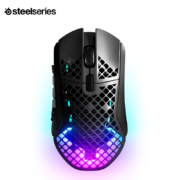 赛睿(SteelSeries)洞洞鼠系列 Aerox 9无线/蓝牙游戏电竞鼠标 三模  89g轻量化 IP54 18键编程 哑光面 黑色