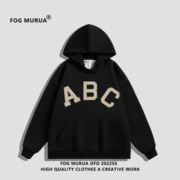 FOG MURUA 2022加绒加厚第七季主线ABC美式高街宽松情侣连帽卫衣