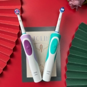 欧乐B（Oral-B） 电动牙刷充电式电动牙刷成人情侣牙刷D12两支装