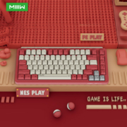 MIIIW米物ART系列Z830机械键盘 83键无线蓝牙2.4G三模连接  游戏办公 佳达隆G黄Pro轴 RGB灯效 红色NES play