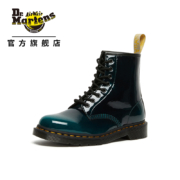 Dr.Martens马丁 Vegan 1460炫彩黑色/绿色男女款8孔马丁靴 黑色/绿色 39