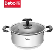 Debo德铂不锈钢家用汤锅电磁炉通用22cm