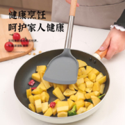 清清美 硅胶锅铲不粘锅专用平底锅煎锅不伤锅炒菜铲食品级耐高温加长手柄防烫 硅胶锅铲
