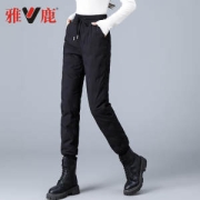 雅鹿 女士 外穿工装束脚羽绒裤