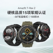 AMAZFIT 跃我 T-Rex 2 丛林绿 15项军规认证  100米防水五星双频精准定位华米科技watch智能户外运动手表男士