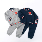 抓绒保暖！Bornbay 贝贝怡 儿童抓绒棒球服 2件套