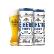青岛啤酒（Tsingtao）全麦白啤11度330ml*24听整箱装 (20版)
