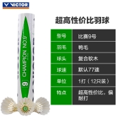 VICTOR/威克多羽毛球CP977比赛系列1桶12只装胜利专业训练比赛球