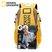 国家地理National Geographic双肩包户外旅行包防泼水背包15.6英寸笔记本电脑包 黄色