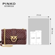 PINKO奢侈品女包经典羊皮绗缝单肩斜挎链条飞鸟包燕子包1P22BT-Y7FY-R64-U【送女友礼物】
