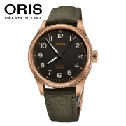 豪利时（ORIS）瑞士腕表大表冠飞行员系列自动机械表手表青铜表壳 41MM 75177613164TS