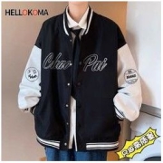 HELLOKOMA HELLO KOMA秋冬新款潮流夹克印花工艺帅气休闲百搭宽松学生潮外套