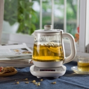 小熊（Bear） 迷你养生壶 煮花茶壶电热水壶电煮锅玻璃加厚保温杯 YSH-A08U6 浅灰色