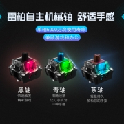 雷柏（Rapoo） V700RGB合金版 机械键盘 有线键盘 游戏键盘 108键RGB背光键盘 可编程键盘 吃鸡键盘 茶轴