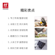 双立人（ZWILLING）厨房刀具套装 厨具菜刀水果刀插刀架8件套 32871-010-722 Twin Point S