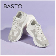 BASTO 百思图 2022秋季新款时尚潮酷拼接厚底阿甘鞋女运动休闲鞋VCP01CM2
