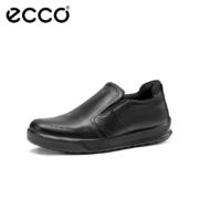 ECCO爱步一脚蹬男鞋 软底男士休闲皮鞋乐福鞋 步威501614 黑色50161451052 39