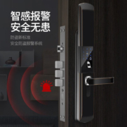 英典（YINGDIAN） 英典 指纹锁 密码锁智能锁门锁电子锁 家用防盗门锁 升级款 自动下滑盖-黑色 赠 电池.锁体.IC卡