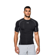 安德玛（UNDERARMOUR）Armour男子训练运动健身服紧身衣1257468 黑色001 S