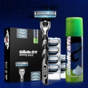 双11预售：Gillette 吉列 剃须刀刮胡刀手动   锋速三经典 （1刀架+7刀头+50g须泡）