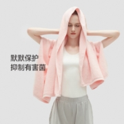 最生活 新疆长绒棉浴巾 纯棉加厚强吸水 男女 纯棉浴巾 高端酒店 毛巾浴巾套装 【浴巾360g+礼*毛巾110g*2】1件套