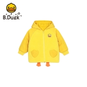 【婴幼儿】B.duck Baby系列 小黄鸭童装宝宝加厚羊羔绒卡通棉服 蜜桃粉 80cm