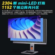 泰坦军团HERO 27英寸 MiniLED技术 4K 144Hz Type-C 90W 双HDMI2.1 旋转升降 HDR1000电脑电竞显示器 P27A6V