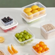 网易严选 食物保鲜盒15件套 冰箱保鲜微波炉加热专用密封盒 上班族带饭便当盒食物保鲜防串味 白色