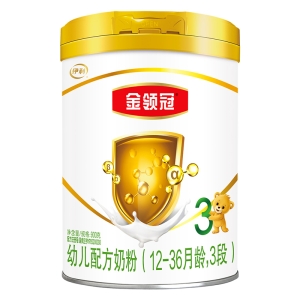【1送2小，加送小罐奶粉】伊利金领冠3段基础婴幼儿宝宝牛奶粉三段900克1-3岁 1罐装