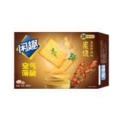 有券的上、PLUS会员：闲趣 空气薄脆饼干 炭烧孜然牛肉味 300g