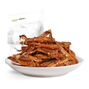 三只松鼠肉食海味零食麻辣鱼干香辣味小鱼小鱼仔100g/袋