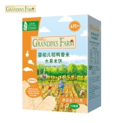 爷爷的农场宝宝零食 婴幼儿水果米饼 儿童磨牙饼干无添加盐白砂糖32g*1盒