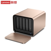 联想（Lenovo） 个人云X1网络存储4盘位+1扩展盘NAS私有云家庭云存储硬盘服务器云盘企业网盘 8G无盘版+4T专用硬盘*2