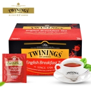 英国川宁(TWININGS)  经典英式早餐奶茶  进口红茶 袋泡茶包50片*2g*100g茶叶茶包