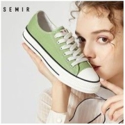 Semir 森马 帆布鞋女夏季女士休闲鞋帆布鞋女ulzzang潮鞋板鞋