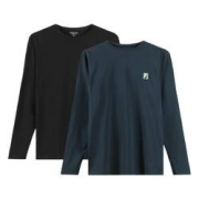 10日10点：NAUTICA 诺帝卡 男士圆领长袖 2件装 NTNS110119M44