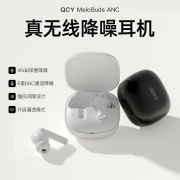 QCY MeloBuds ANC真无线蓝牙耳机主动降噪入耳游戏低延迟通话降噪运动适用苹果华为iPhone小米荣耀手机 黑色