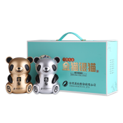 plus会员：沱牌舍得 金猫银猫礼盒 52度500ml浓香型2瓶礼盒装（内含两个小酒杯）