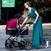 TEKNUM 英国婴儿推车高景观车 宝宝可坐可躺双向童车避震轻便折叠BB婴儿车轻便手双向推车 酒红色3D立体减震
