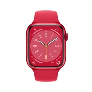 Apple Watch Series 8 智能手表GPS款45毫米红色铝金属表壳红色运动型表带MNP43CH/A