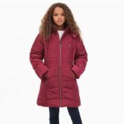 Calvin Klein 卡尔文·克莱恩 女童中长款连帽棉服
