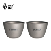 黑冰（BLACKICE） Z7207G纯钛茶具套装家用双层钛茶壶 户外旅行便携式茶道套装办公室泡茶杯 双层小钛杯Z7209G
