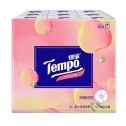 【屈臣氏】得宝（TEMPO）纸手帕18包装 新旧包装随机发货 迷你纸手帕 甜心桃味  18包