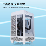 Tt（Thermaltake）The Tower 100 白色 国际版 Mini机箱水冷电脑主机（适配ITX主板/三面钢化玻璃/全景视觉）