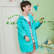 KK树儿童雨衣女童加厚带书包位防水男童小学生雨衣幼儿园宝宝雨披 天青色 S