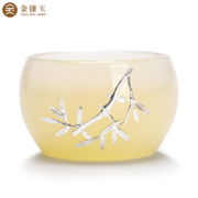 金镶玉 茶杯 功夫茶具品茗杯个人杯小杯 雅兰主人杯±70ml