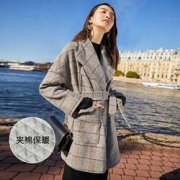 DUIBAI 对白 女士格纹毛呢大衣 9DN0870