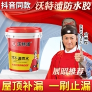 沃特浦 顶不漏防水胶屋顶外墙补漏沥青防水涂料彩钢瓦房顶裂缝房屋阳台屋面楼顶防漏材料堵漏王平房漏水 【水泥色8斤】 单遍8㎡