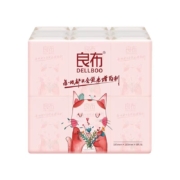 良布（DELLBOO）18包竹浆本色手帕纸4层6片*18包整条小包纸巾便携装