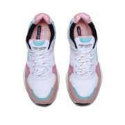 Skechers斯凯奇官方 女鞋新款时尚绑带运动鞋 舒适低帮休闲鞋13019 13019/WPKB 白色/粉色/蓝色 38
